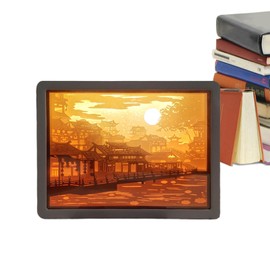 Papercut Light Boxes | Bedroom Shadow Lamp | Paper Carving Lamp Shadow Boxes LED Light Night Lamp Table Lamp Decoration for Parents Lover Friends