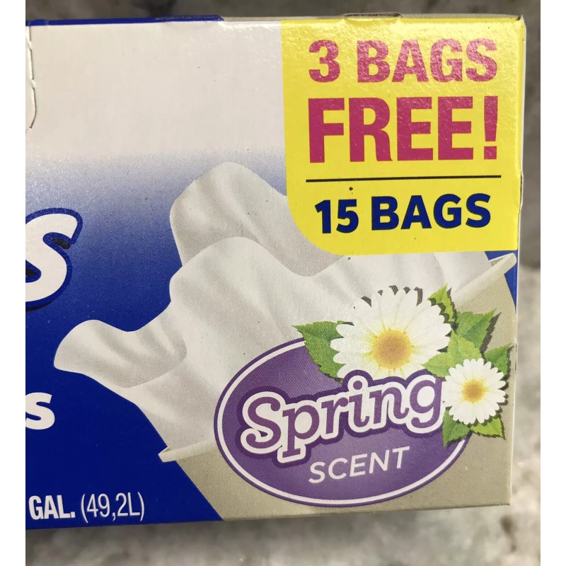 Goodsense 15 Flap-Ties Tall Kitchen Bags 13 Gallons-SPRING Scent.New-SHIP