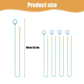 dinghaole 5 Stück Abflussspirale Reinigungsschaken Sticks, Abflussreiniger Spirale, Reinigungsbürsten für Abwasserkanäle, Flexibles Rohrreinigungsbürste Rohrbürste für Badezimme Steckloch Küche