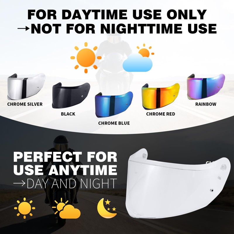 VCOROS Stream II Visor Helmet Face Shield Helmet Tinted Visor