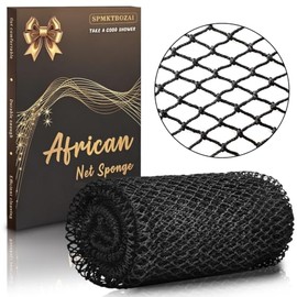 Esponja Red Africana Auténtica Exfoliante Baño Corporal Accesorios Ducha Negro