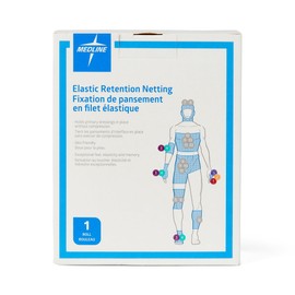 Medline Stretch Tubular Elastic Dressing Retention Net, Size 4, 11" x 25 yd., Ideal for Wound Care, Single Pack