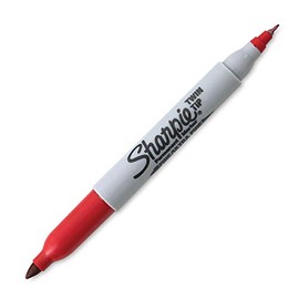 Sharpie Twin-Tip Permanent Marker, Red
