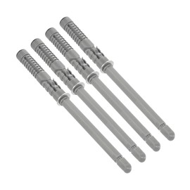 sourcing map 4 Pcs Floating Shelf Brackets, Metal Hidden Shelf Support Brackets 0.4" x 4" Invisible Shelf Brackets with Screws for Floating Wood Shelves (Silver Tone)