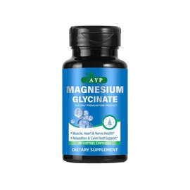 Magnesium Glycinate Supplements 2000mg High Strength Premium Pure Magnesium - 60 Capsules for Muscle Heart Nerve Health Relaxation Calm for Men & Women