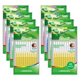 Annauiy 80 Stück Interdentalbürsten,Gemischt Größe 0,6/0,7/0,8/1,0-1,2mm-Für Zahnreinigung Zwischenräume,Zahnspangenreiniger,Zahnzwischenraumbürste,Häusliche Nutzung