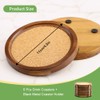 WLWNWFT Wood Cork Coasters for Drinks Absorbent with Holder, WLWNWFT