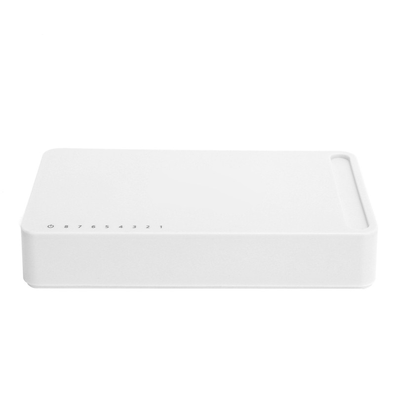8‑Port Gigabit Ethernet Switch Network Switch Adapter RJ4510/100/1000mbps 100‑240VEU Plug