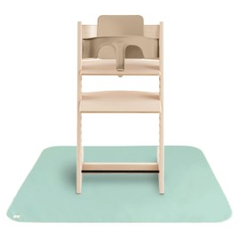 Mushie Splash Mat, Floor Protection Mat for Baby, Waterproof & Machine Washable Mat for High Chair, 108 x 108 cm, Lightweight, Durable & BPA-Free Splat Mat, Perfect for Dining Area (Roman Green)