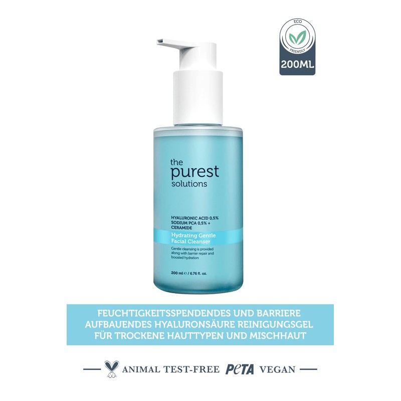 The Purest Solutions Moisturising Gentle Facial Cleanser - 0.5% Hyaluronic