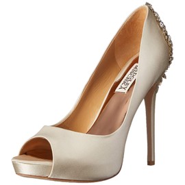 Badgley Mischka Women's Kiara Dress Pump, Ivory, 7 M US