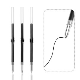 jiebor 100Pcs Beadable Pens Refills Ballpoint Pens Refills Black Ink 1.0mm for Plastic Bead Pens Students Teacher Gift Office School Supplies 2.44 Inch