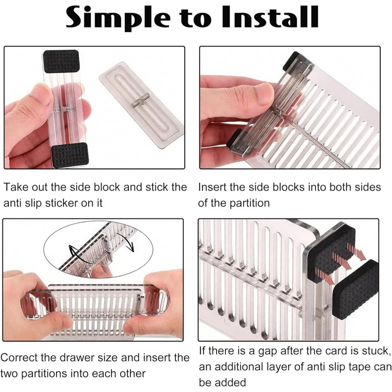 HapSmile Drawer Dividers for Clothes, Adjustable Drawer Organizer