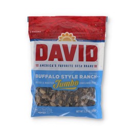 David Jumbo Sunflower Seeds Buffalo Style Ranch 5.25 Ounce Bag (Pack of 12)