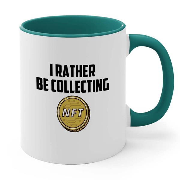 Flairy Land Cryptocurrency 2Tone Mug 11oz Green -Collecting - Trader