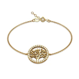 LILLY MARIE Women's / Girls' Bracelet Genuine 925 Silver Tree of Life Adjustable Jewellery Bag Gift Ideas for Mum, Silver