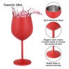 1 PCS 18oz Stainless Steel Matte Wine Glasses Red