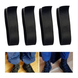 Black Boot Straps Elastic Military Boot Blousers Boot Bands for Cowboy Boots, Adjustable Tactical Military Blousing Straps for Hunting Gardening Hiking Cycling Fishing Army Uniforms, 40*3cm, 4pcs