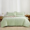 SAPHREAS Twin Size Sage Green Duvet Cover 100% Washed Cotton