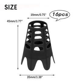 Ruyshu Golf Simulator Tees, Plastic Indoor Golf Mat Tees for Winter Turf and Driving Range (Black)