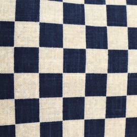 Whole Round Shoulder Bag Pochette Checkered Made in Japan Navy Approx. 10.4 x 8.7 x 0.6 inches (26.5 x 22 x 1.5 cm)