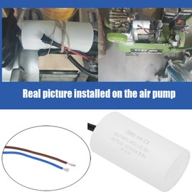 CBB60 Capacitor, AC450V 20uF Starting Capacitor, Motor Capacitor, Work Capacitor, Starter Capacitor, Cable Suppression Capacitor, Microscope Capacitor with Wire Cable
