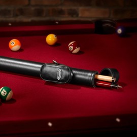 Casemaster Q-Vault Supreme Billiard/Pool Cue Hard Case, Holds 1 Complete 2-Piece Cue (1 Butt/1 Shaft), Black