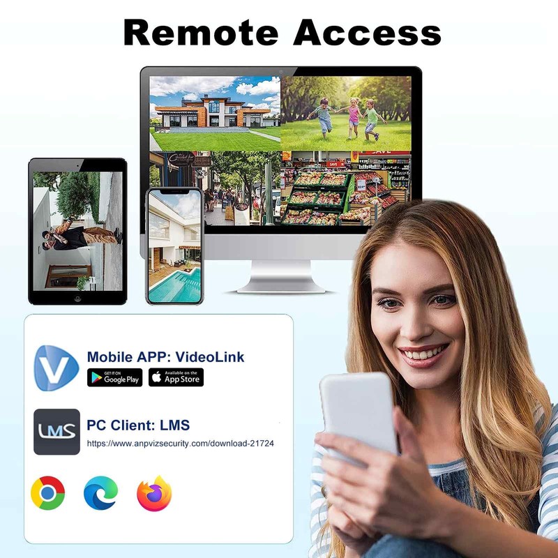 Anpviz 4MP External Poe Camera, 2.8mm Lens, Human Motion Detection