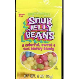 Trader Joe's 5 PACK Trader Joe's Sour Jelly Beans Candy Bags 4 oz each NEW for Spring