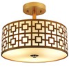 DLLT Flush Mount Ceiling Light: Modern 3-Light Semi Flush Mount
