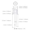 Chanzon 50 pcs 8mm White Diffused LED Diode Lights (Frosted