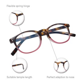 EYEGUARD 4 Pack Reading Glasses Blue Light Blocking Spring Hinge Women Readers