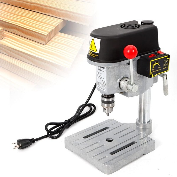 ZERNEIL 340W Portable Bench Top Mini Drill Press with 3-Speed