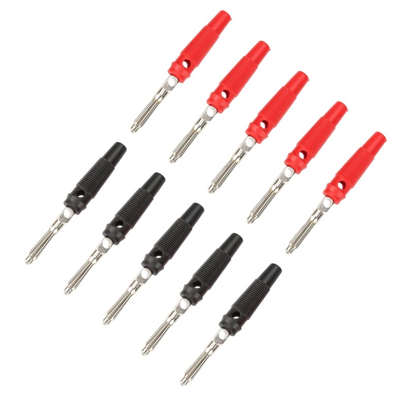 P3008 10PCS 4mm Plated Banana Plug Jack Speaker Amplifier Test