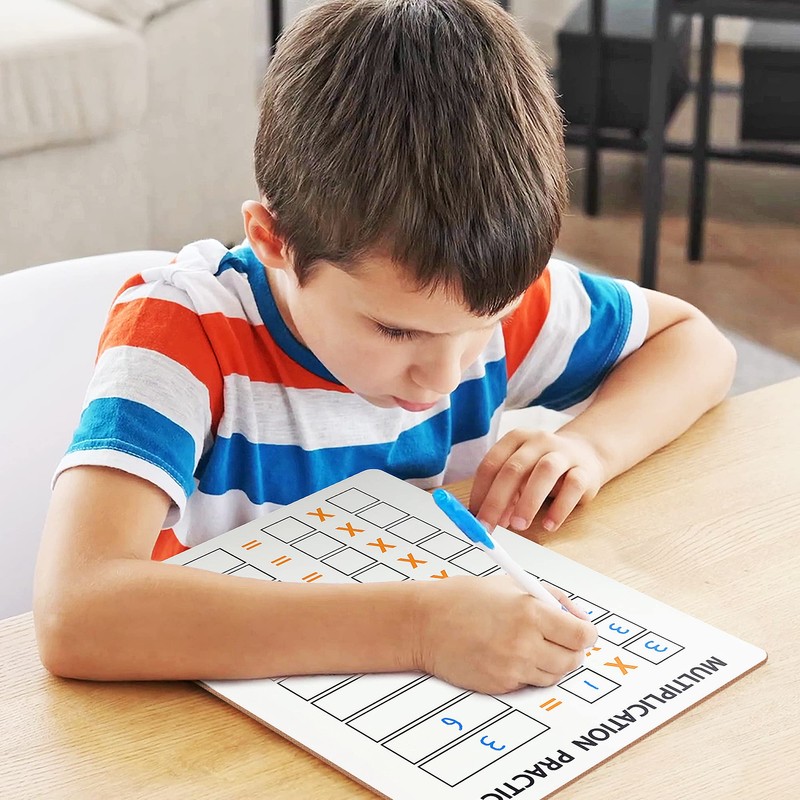 SCRIBBLEDO Dry Erase Multiplication Chart Whiteboard 9" x 12" Multiplication