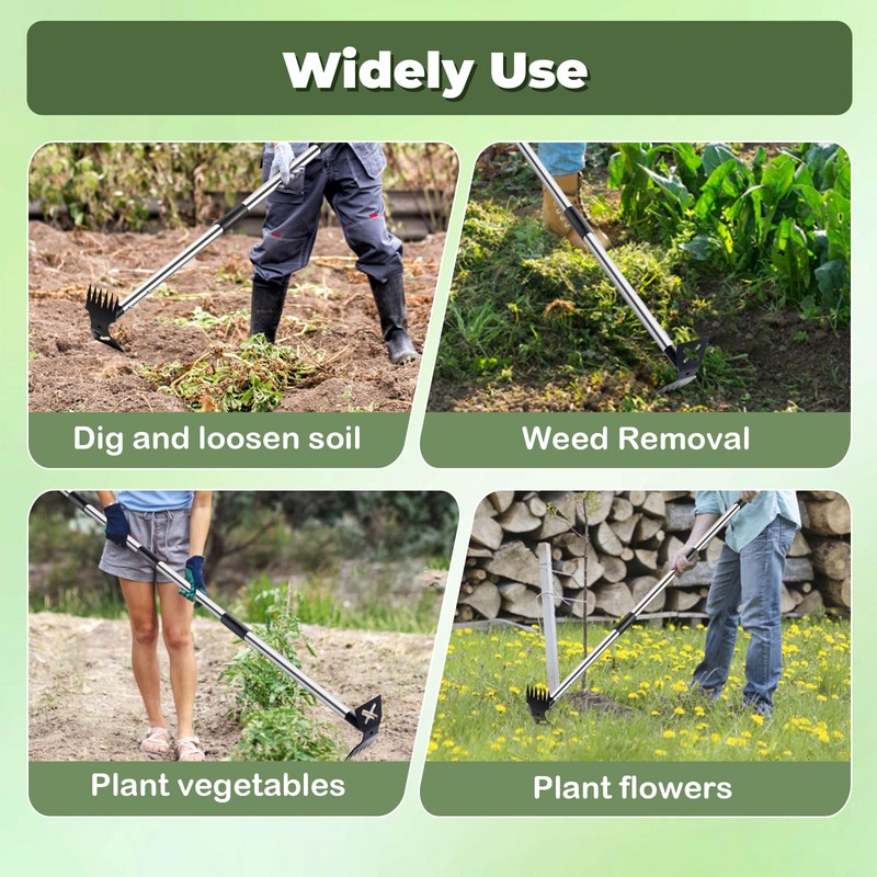 NICOFPHY Weed Puller Tool with Long Handle - 60" Manual