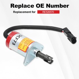 WMPHE 12VDC RE526570 Fuel Shut Off Solenoid Compatible with John Deere Tractor 4120 4320 4520 4720 5225 5325 Loader 313 315 317 320 325 328 332 244J 304J CT322 CT322