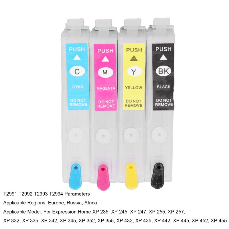 4 Colors Ink Cartridge with Permanent Chip Refill Printing Boxes