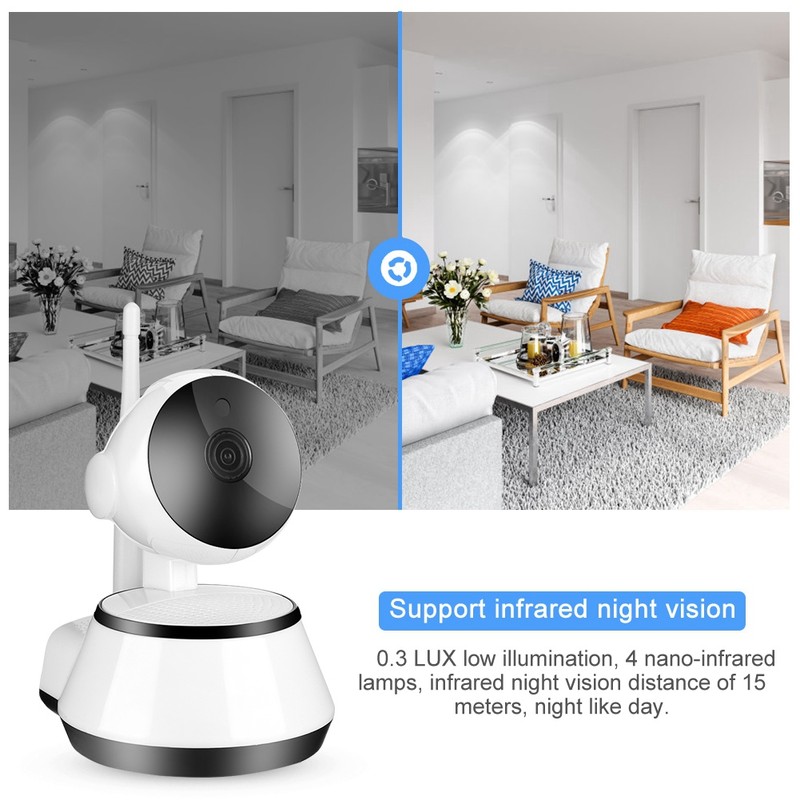 720P WiFi Smart IP Surveillance Camera Wireless IR Night Vision