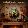 Sun Catchers For Windows, Moon & Witch Gothic Stained Glass