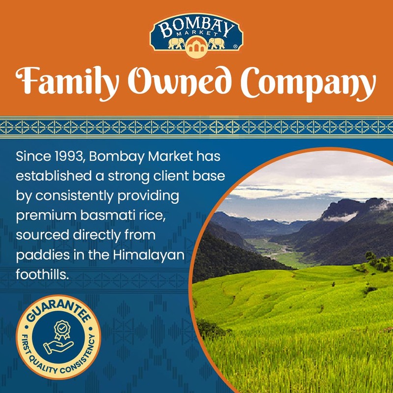 Bombay Market White Basmati Rice - Aromatic & Nutty Flavor