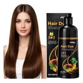 Shampoo Tinte Cubre Canas 500ml Jengibre Color Coffee Brown                                                                                           