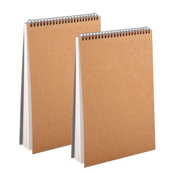 2Pack A5 Sketch Books160gsm Spiral Bound Drawing Pad Sketch Paper