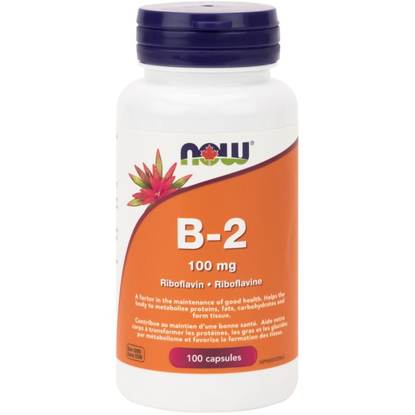 NOW B2 100mg, 100 Capsules