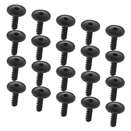 GVSS 20 Pieces Tapping Screws for Mudguard, Tapping Screws for Car Mudguard, Black Screws for Mudguard, Screws Under Bonnet, Fender Screws for Car
