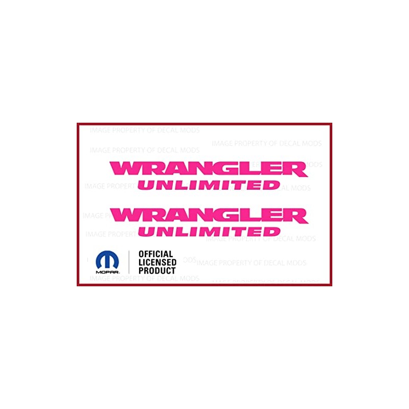 Decal Mods Fender Wrangler Unlimited Small Side Logo Graphic fits