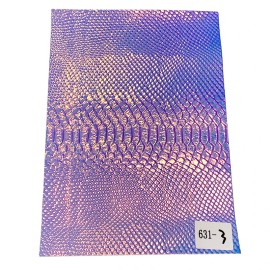 Wholesale Fancy Snake-patterned High Quality Artificial Leather for Making Handbags, Shoes and BagsColor: 631-3