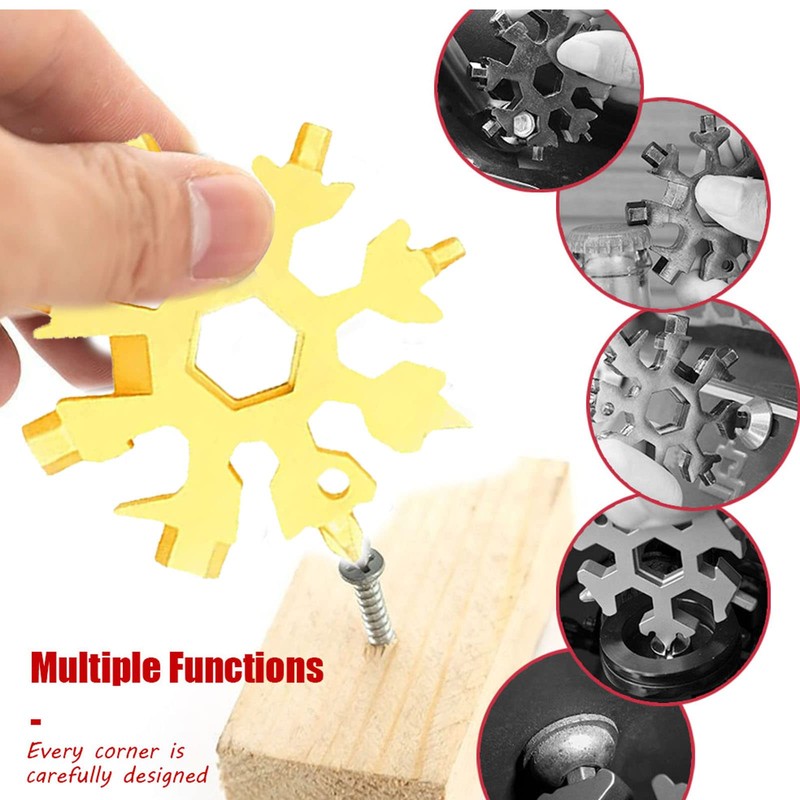 18 in 1 Snowflake Multi Tool, Snowflake Multitool Tool, Snowflake