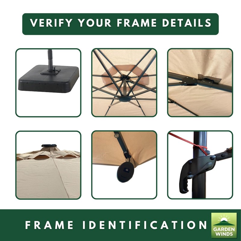 Garden Winds Heavy Duty Reinforced RipLock 500 Replacement Canopy Top