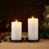 CozierGlow Rechargeable Flameless Pillar Candles with Remote Timer, 3D Moving